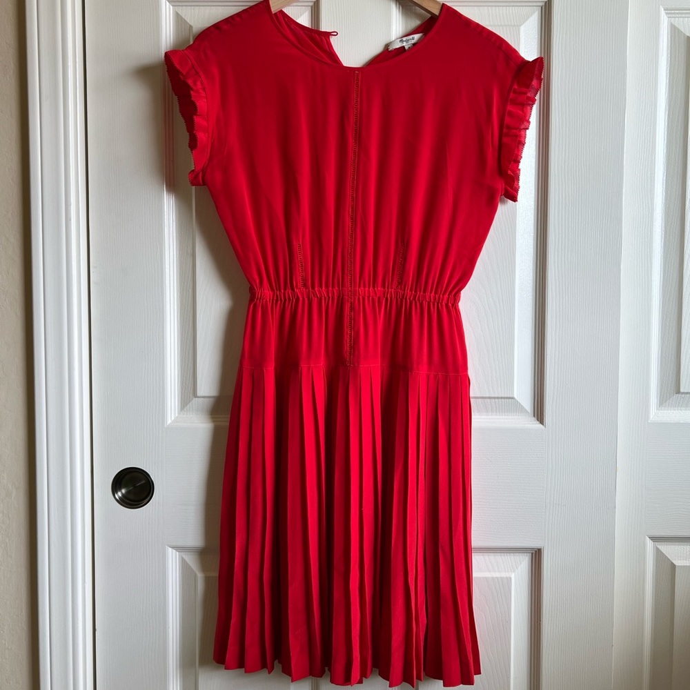 Madewell silk pleated dress
